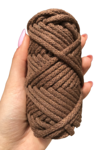 WAS Sznurek bawełniany z rdzeniem brązowy 20m 5mm WAS