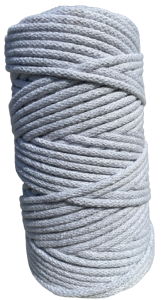 WAS Sznurek bawełniany z rdzeniem 100m 5mm - popielaty WAS