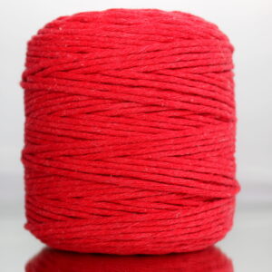 Sznurek bawełniany do makramy CZERWONY 200m 3mm
