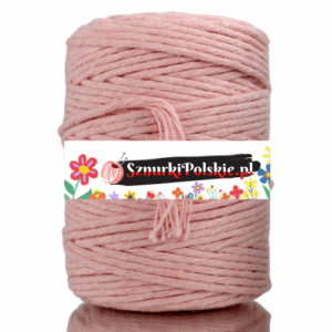 Sznurek bawełniany skręcany RÓŻOWY 20m 3mm