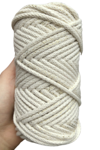 WAS Sznurek bawełniany z rdzeniem ZŁOTA NITKA kość słoniowa 50m 5mm WAS