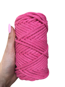 WAS Sznurek bawełniany z rdzeniem fuksja 50m 5mm WAS