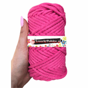 WAS Sznurek bawełniany z rdzeniem fuksja 50m 5mm WAS