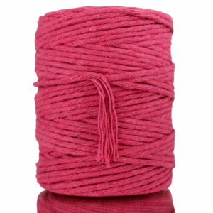 Sznurek bawełniany skręcany MALINOWY 100m 3mm