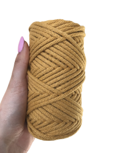 WAS Sznurek bawełniany z rdzeniem musztardowy 50m 5mm WAS