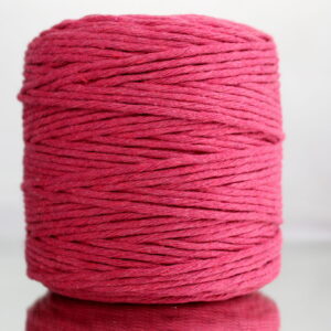 Sznurek bawełniany skręcany MALINOWY 200m 3mm