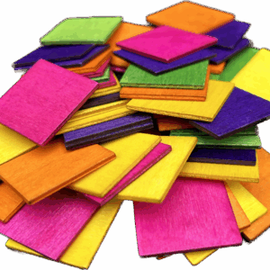 Kostki drewniane kolorowe mix