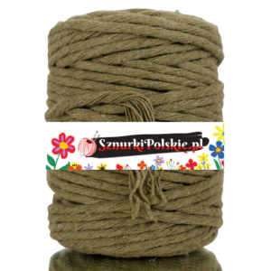 Sznurek bawełniany skręcany KHAKI 10m 5mm