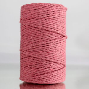 Sznurek bawełniany skręcany BRUDNY RÓŻ 60m 2mm