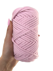 WAS Sznurek bawełniany z rdzeniem różowy 50m 5mm WAS