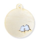 Drewniana bombka bombki dzwoneczki zawieszka na choinkę ze sklejki 1szt