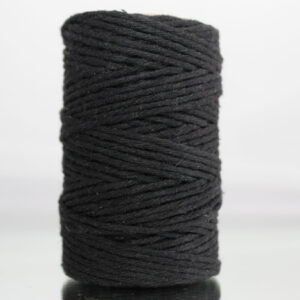 Sznurek bawełniany skręcany CZARNY 60m 2mm