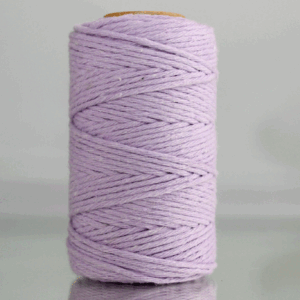 Sznurek bawełniany skręcany FIOLETOWY 60m 2mm