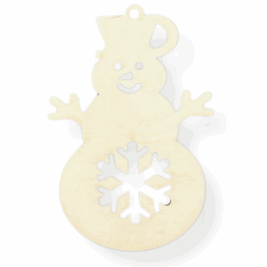 Drewniana zawieszka bałwan bałwanek ozdoba decoupage ze sklejki dekor 1szt