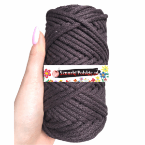 WAS Sznurek bawełniany z rdzeniem ciemny brąz 50m 5mm WAS