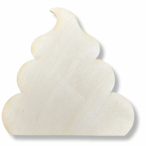 Drewniana emotka emotikon kupa kupka dekor decoupage podstawka podkładka 1szt