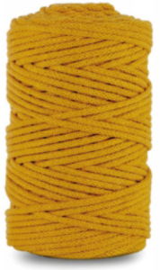 WAS sznurek bawełniany 100m 3mm MUSZTARDOWY
