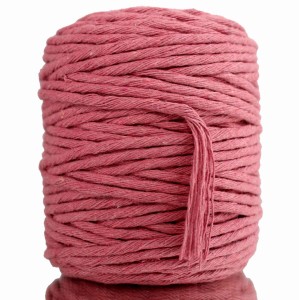 Sznurek bawełniany skręcany BRUDNY RÓŻ 100m 5mm