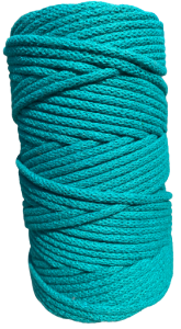 WAS Sznurek bawełniany z rdzeniem 100m 5mm - turkusowy WAS