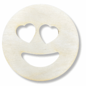 Drewniana emotka serca dekor podkładka podstawka pod kubek emotikon koło 1szt