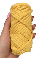 WAS Sznurek bawełniany z rdzeniem jasny żółty 20m 5mm WAS