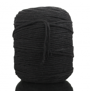 Sznurek bawełniany do makramy CZARNY 200m 3mm