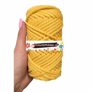 WAS Sznurek bawełniany z rdzeniem jasny żółty 50m 5mm WAS