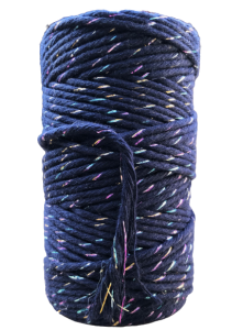 Sznurek bawełniany skręcany MULTIKOLOR GRANATOWY 60m 2mm