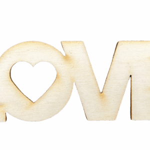 Drewniany napis LOVE sklejka scrapki decoupage 1szt