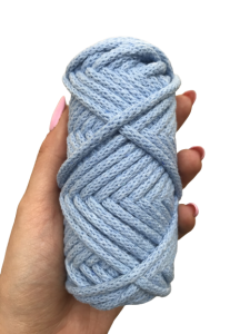 WAS Sznurek bawełniany z rdzeniem błękitny 20m 5mm WAS