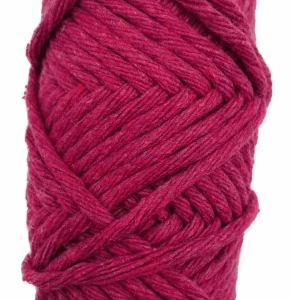 Sznurek bawełniany skręcany MALINOWY 20m 3mm