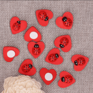 Biedronka na sercu samoprzylepne 12 sztu