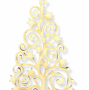 Drewniana choinka drzewko ze sklejki decoupage dekor święta ażur 1szt