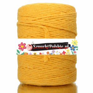 Sznurek bawełniany skręcany 150m 2mm ŻÓŁTY