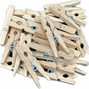 Klamerki spinacze drewniane ozdobne do zdjęć mini