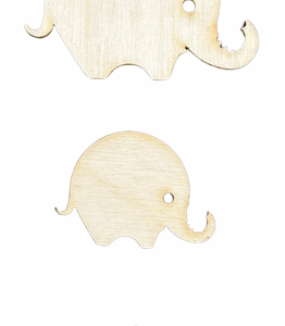 Scrapki drewniane słoń słonie słonik słoniki 3szt