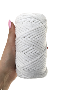 WAS Sznurek bawełniany z rdzeniem biały 50m 5mm WAS