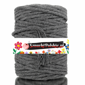 Sznurek bawełniany skręcany GRAFIT 10m 5mm