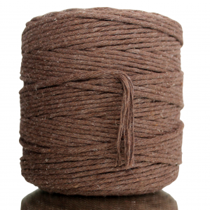 Sznurek bawełniany skręcany BRĄZOWY 200m 3mm