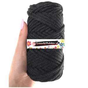 WAS Sznurek bawełniany z rdzeniem antracyt 50m 5mm WAS