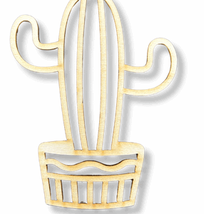Drewniany kaktus kaktusy dekor decoupage ozdoba kwiat 1szt ze sklejki