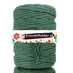 Sznurek bawełniany skręcany ZIELONY 10m 5mm
