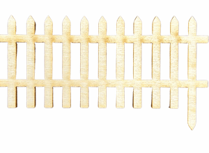 Drewniany płot płotek las ogród w słoiku szkle 1sz