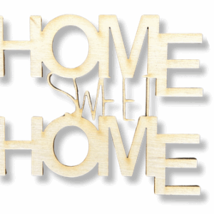 Drewniany napis Home sweet home 1szt decoupage ze sklejki dekor ozdoba