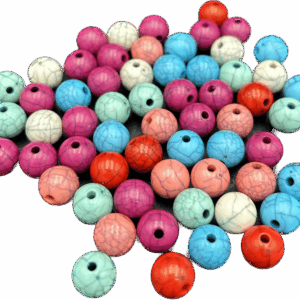 Korale koraliki marmurki kolorowe mix plastikowe