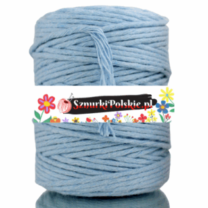 Sznurek bawełniany skręcany BŁĘKITNY 20m 3mm