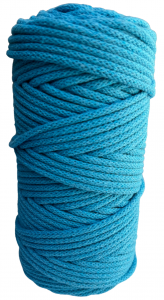 WAS Sznurek bawełniany z rdzeniem 100m 5mm - niebieski WAS