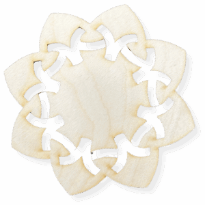 Drewniana podkładka podstawka podkładki pod kubek kwiat baza decoupage 1szt