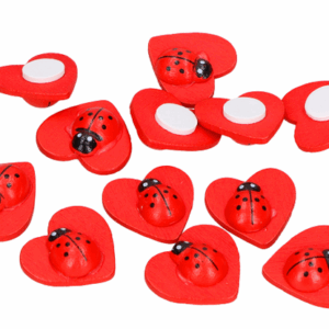 Biedronka na sercu samoprzylepne 12 sztu