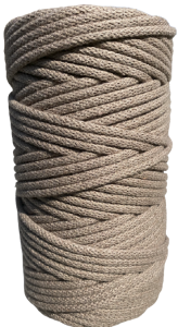 WAS Sznurek bawełniany z rdzeniem 100m 5mm - ciemny beżowy WAS